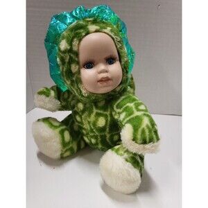 Geppeddo Cuddle Kids Porcelain  Baby Doll Dinosaur Plush Toy 2000